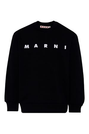 black cotton sweatshirt MARNI KIDS | M01612M00V00M900